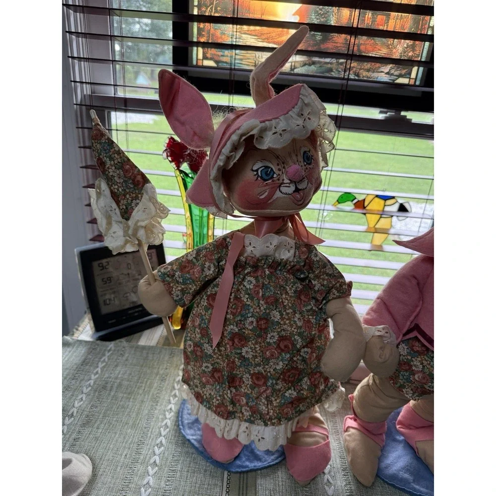 Large Annalee Easter Bunny Dolls Made in USA 22